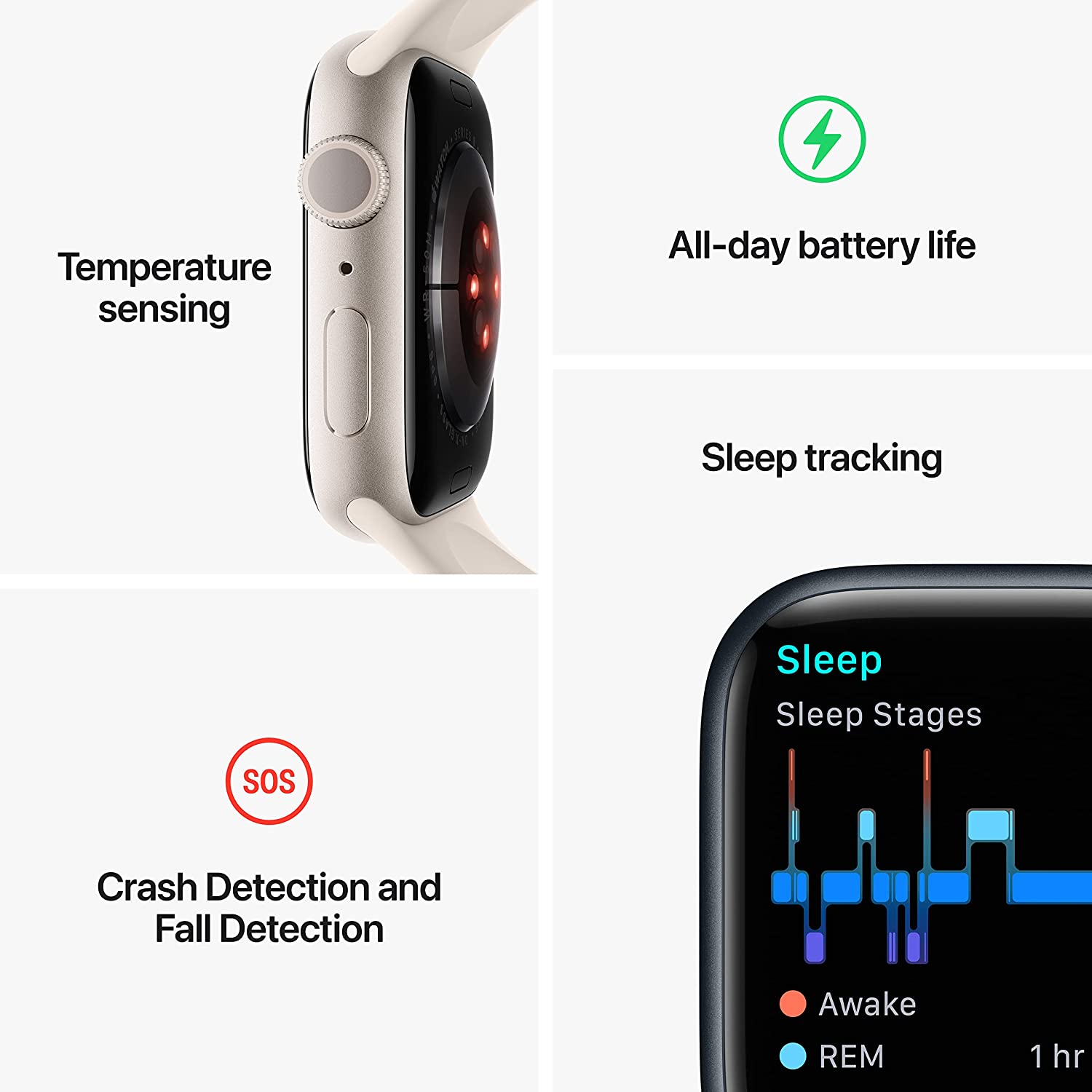 Apple Watch S8 GPS A2770 41mm Apple Watch Series 8 (GPS +