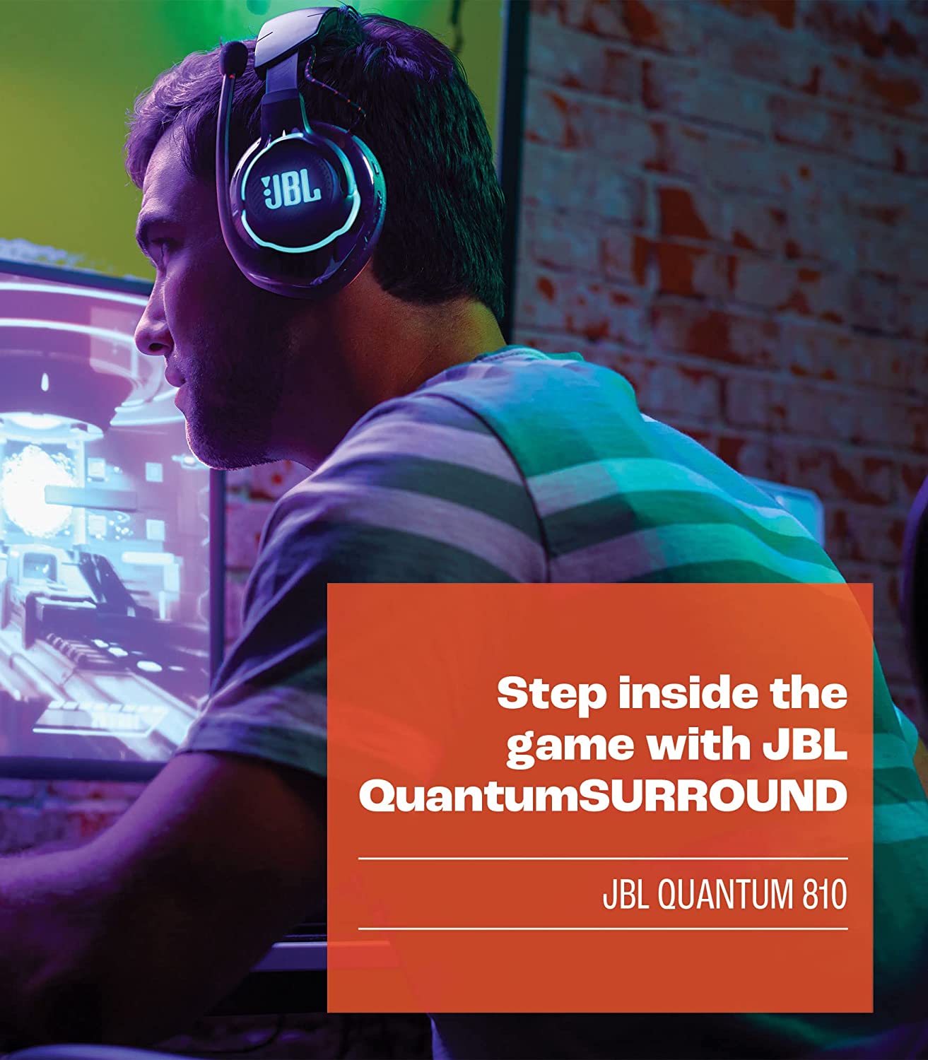JBL Quantum 810 - Wireless Over-Ear Performance Gaming Headset with Noise Cancelling