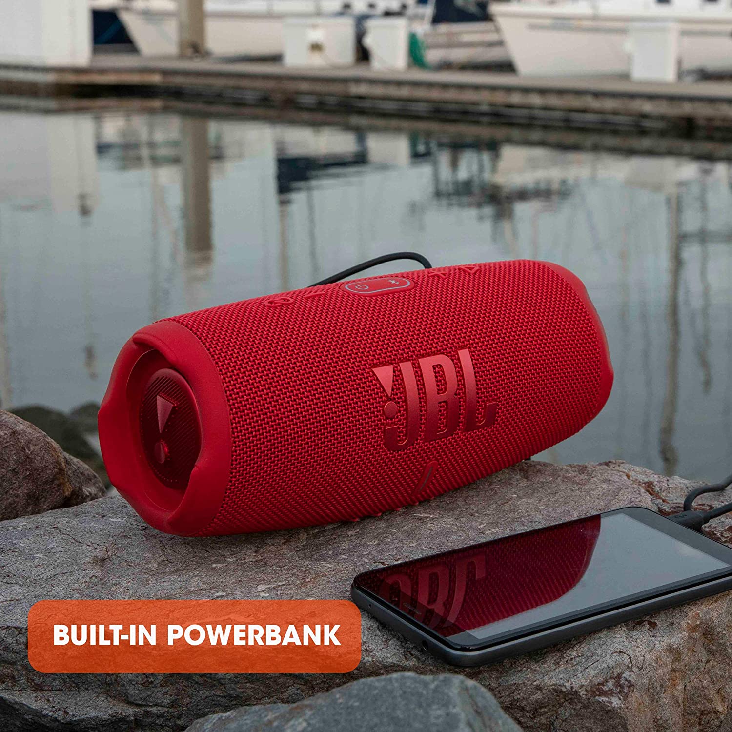 JBL CHARGE 5 - Portable Bluetooth Speaker with IP67 Waterproof and USB Charge out