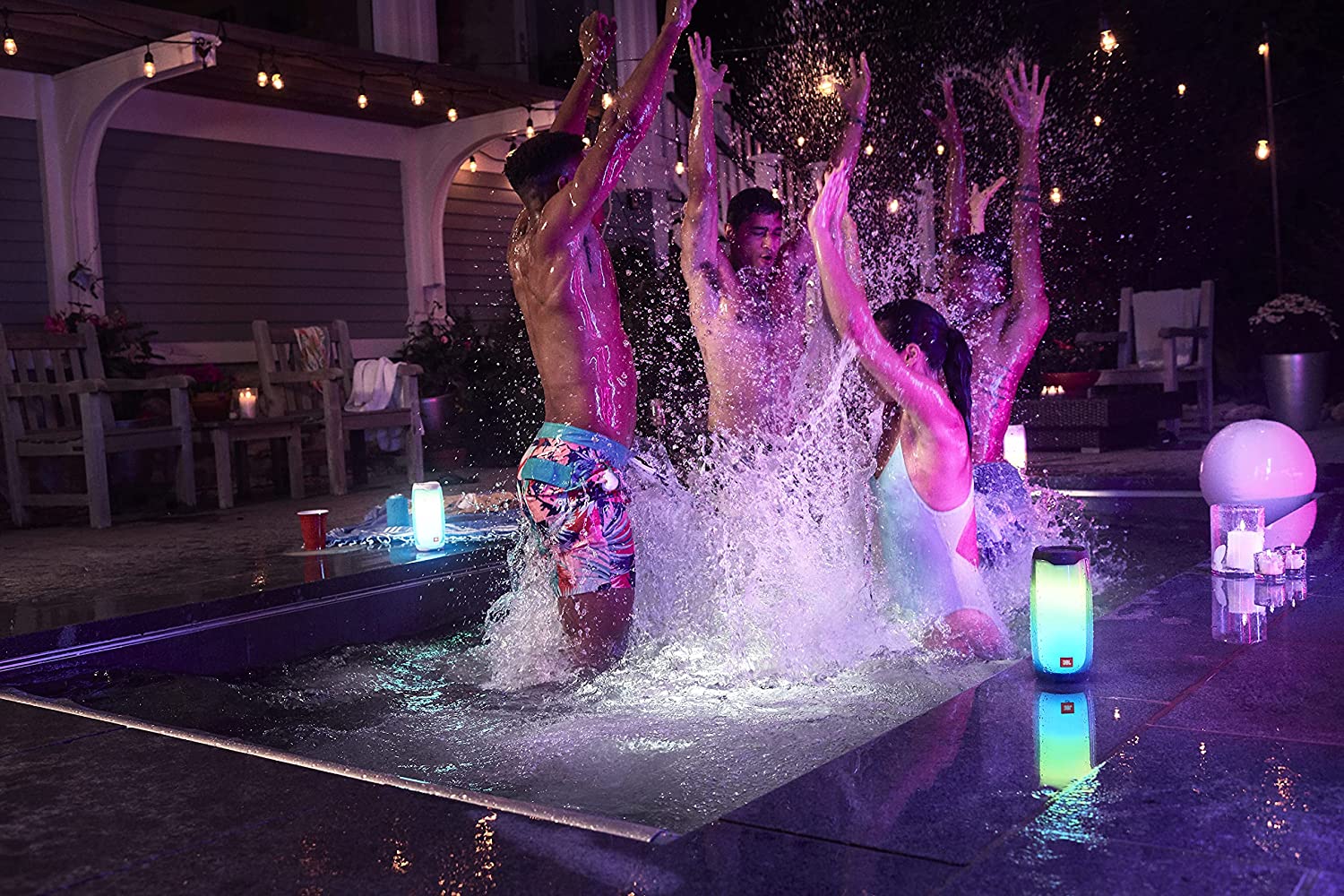 JBL Pulse 4 - Waterproof Portable Bluetooth Speaker with Light Show