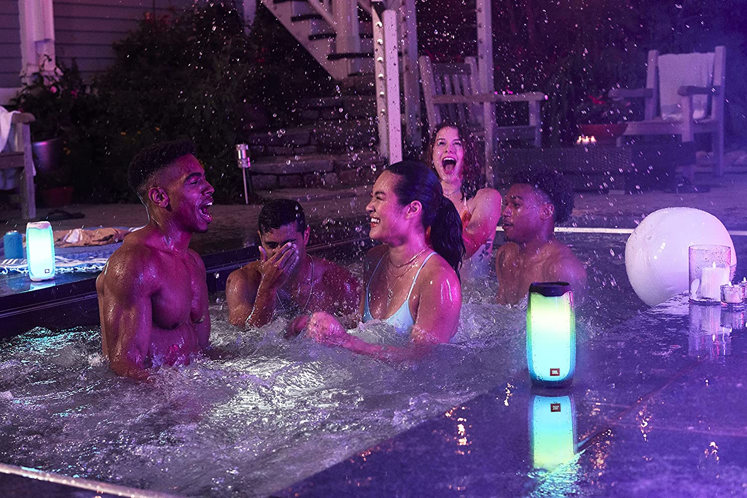 JBL Pulse 4 - Waterproof Portable Bluetooth Speaker with Light Show