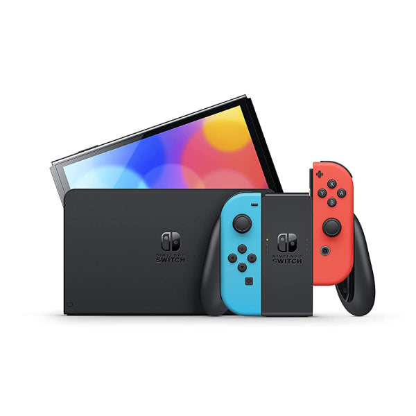Nintendo Switch – OLED Model w/ Neon Red & Neon Blue Joy-Con