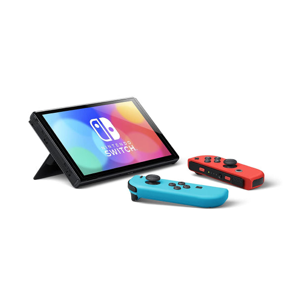Nintendo Switch – OLED Model w/ Neon Red & Neon Blue Joy-Con